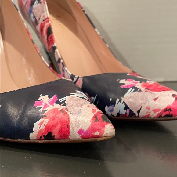 Kate Spade Vero Cuoio Multicolor Floral Heels size 6.5 - Picture 10 of 13